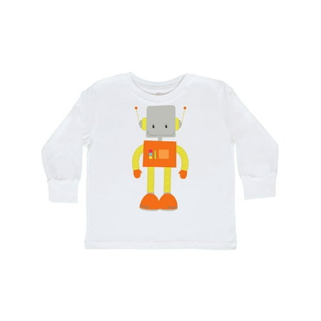 

Inktastic Cute Robot Little Robot Smiling Robot Gift Toddler Boy or Toddler Girl Long Sleeve T-Shirt