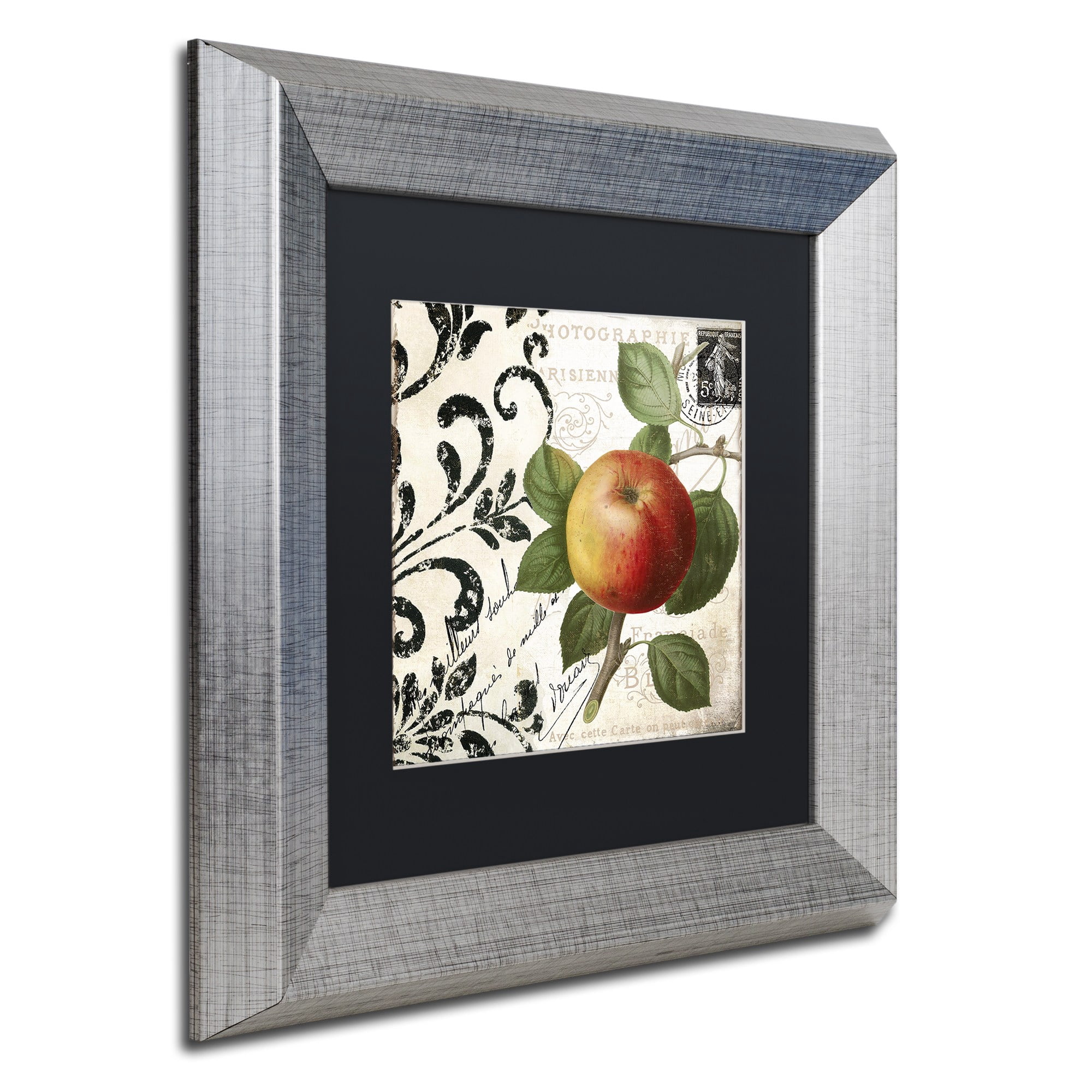 Trademark Fine Art "Les Fruits Jardin IV" Canvas Art by Color Bakery Black Matte, Silver Frame