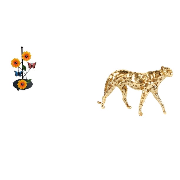 Dispensador De Toallas De Papel Con Diseño De Guepardo Dorado, Escultura Decorativa De Animal, Soporte Vertical Antideslizante Para Pañuelos, Adorno De Mesa Para Decoración Del Hogar Y La