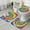 Colorful Rainbow Tie-1, variant on Colorful Rainbow Tie Dye Spiral Pattern Bathroom Rugs Sets 3 Piece,Toilet Cover Set,Absorbent Non Slip Bathroom Mats Sets with U-Shaped Contour Rug Toilet Rug Set