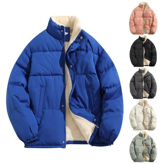 Wavsuf Men's Puffer Jacket Winter Jackets Heavyweight for Men Windbreaker Black Size 4XL