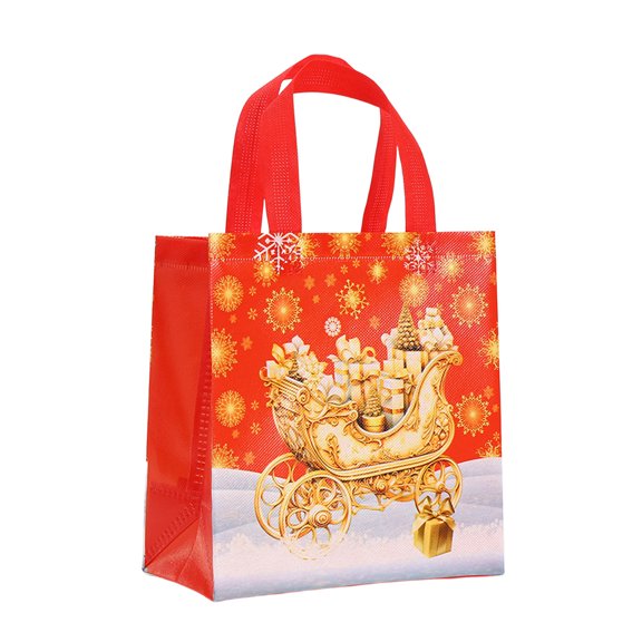 Bwiyojiz Home Decor Christmas Decorations Decoration Black Color Handbag Non Woven Shopping Bag Holiday Gift Packaging, Gifts for Family, Multicolor
