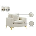 thumbnail image 2 of Meridian Furniture Naomi Cream Velvet Chair, 2 of 11