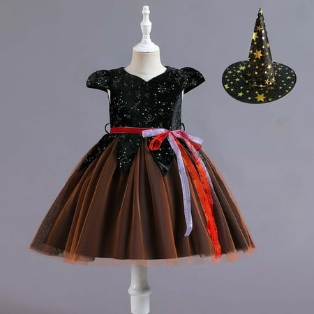 

Toddler Dress Children Baby Girls Middle-aged Children s Gauze Skirt Halloween Cosplay Masquerade Dress