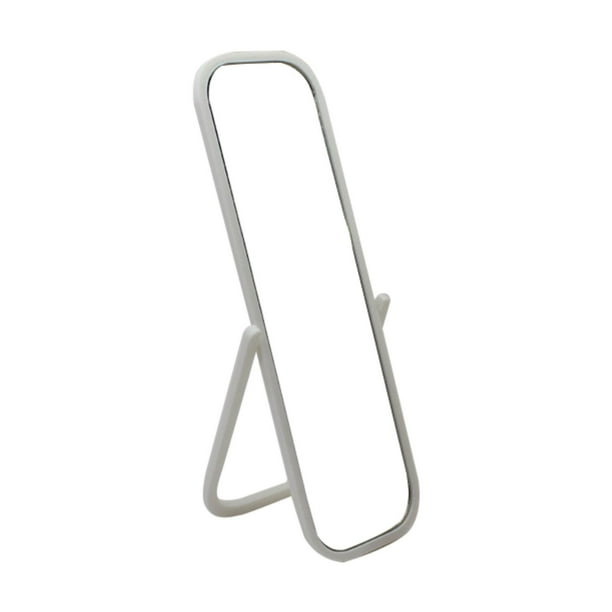 Espejo de tocador de longitud completa, espejo de piso de simulación multifuncional resistente con escena de bricolaje 131 cm blanco