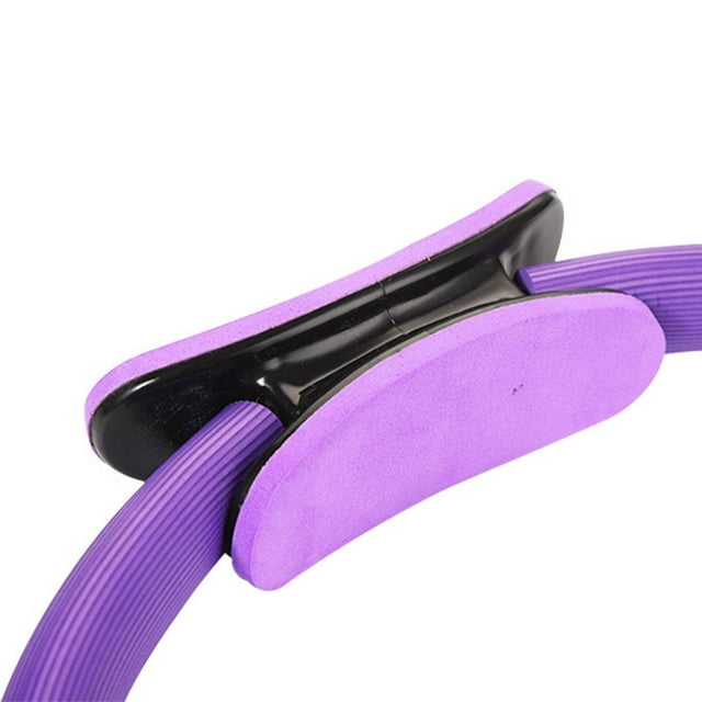Becaristey Sport Entraînement Roue de Yoga Double Grip Yoga Pilates Anneau Muscle Violet 41.5 * 5.5 * 37cm 1Set