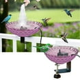 thumbnail image 4 of Solar Bird Bath Fountain, Deck Mounted Plastic Birdbath with Adjustable Clamp for Railing Balcony Garden Decor, 4 of 7