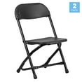 thumbnail image 2 of Flash Furniture Timmy 2 Pack Kids Black Plastic Folding Chair, 2 of 12