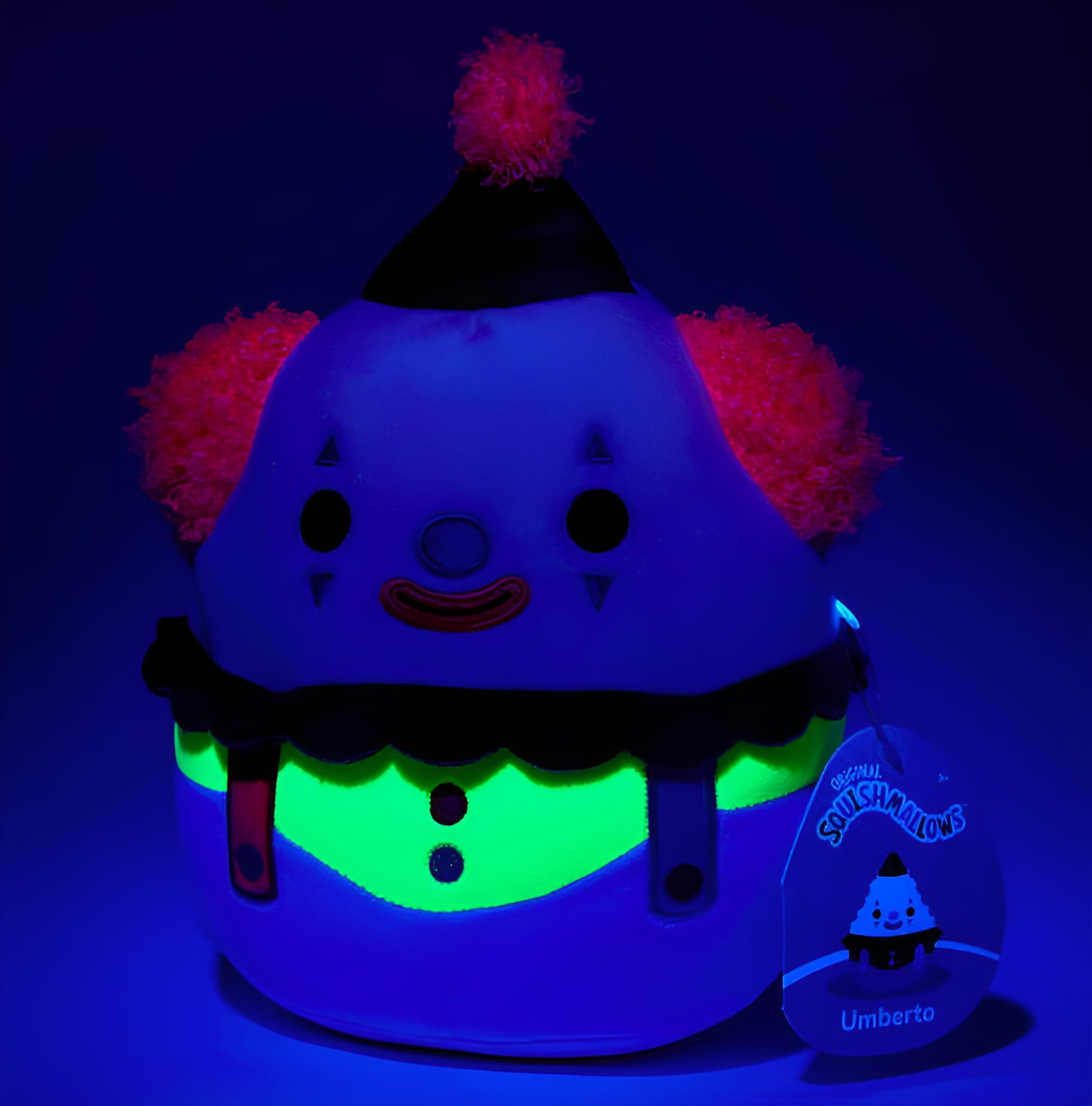 Squishmallow 8 Pollici Umberto Il Clown, Nuovo, Multicolore, Peluche