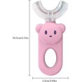 thumbnail image 3 of 4 Pack Kids U-Shaped Toothbrush Toothbrush U Full Mouth Toothbrush Children's Manual Brush Head Food Grade Soft Silicone Brush Head Cleaning, 3 of 5