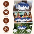 thumbnail image 7 of Navy Blue Christmas Round Tablecloth, Fitted Table Cover with Elastic for 45"-54" Round Tables, Xmas Elk Tree Snowflake Forest Table Cloth Outdoor Indoor Dinning Party Waterproof Tablecloths, 7 of 7
