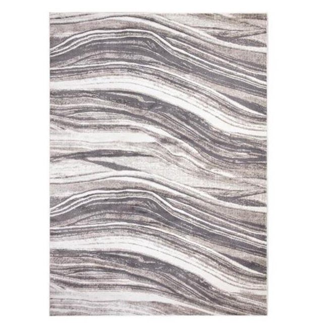 Concard Global Trading 69426 7 x 9 ft. Marble Stripes Area Rug, Gray