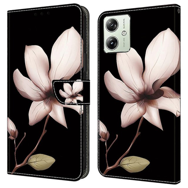 Funda tipo billetera Yuxing para Motorola Moto G54 5G Cuero rosa con tapa 3D