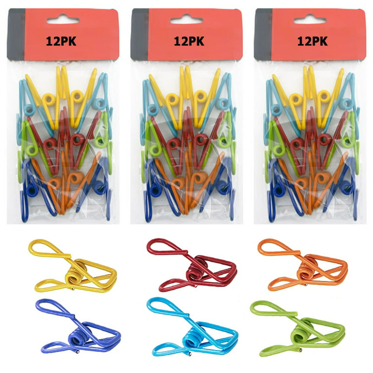 36X Multi Purpose Clips Colored Kitchen Holder Metal Food Sealing Bag Snack  Chip 