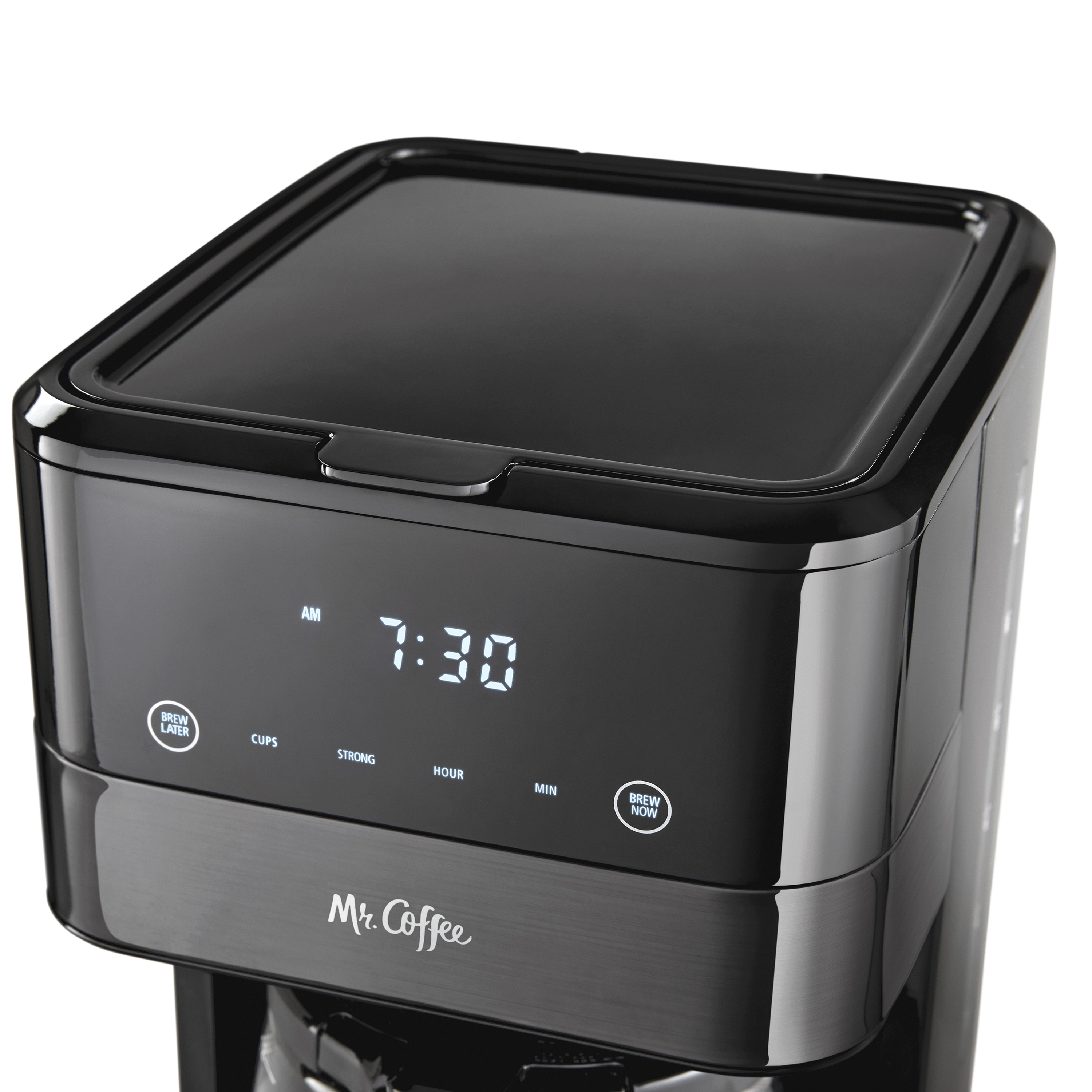 Mr. Coffee 12 Cup Programmable Coffee Maker, LED Touch Display, Black Stainless - image 4 of 9