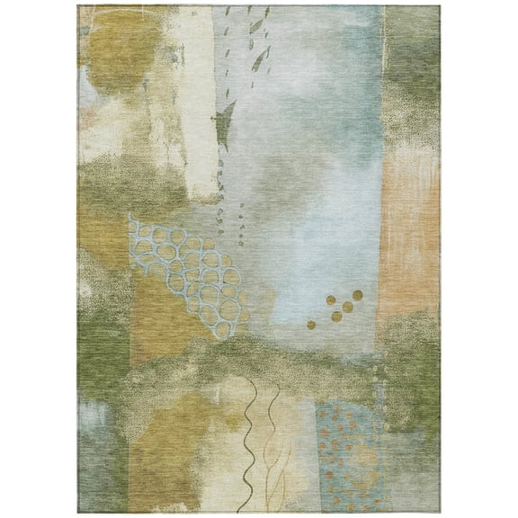 Dalyn Rugs Machine Washable Indoor/Outdoor Chantille ACN2127 Green 2'6" x 3'10" Rug