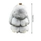 thumbnail image 2 of Llavero de conejito con una exquisita caja. Llavero de conejito de peluche hecho a mano con pompón suave, para amigos, novias y familiares (gris claro)., 2 of 5