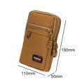 thumbnail image 3 of fankhu 7 Inch Men Phone Pouch Portable Phone Pouch Belt Waist Bag Nylon Wear-resistant Lightweight for Outdoor Camping Hunting, 3 of 7