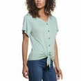 thumbnail image 2 of Weatherproof Vintage Woman's Tie Front Blouse Size: XL, Color: Granite Green, 2 of 3