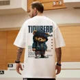 thumbnail image 2 of Camiseta con estampado gráfico de oso de High Street para hombre, camiseta de gran tamaño con cuello redondo de hip hop, camiseta informal de verano para hombre, camiseta Y2K, 2 of 5