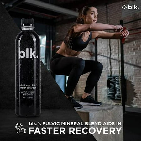 blk premium alkaline water infused with fulvic trace, 16.9 ounce bottles (pack of 24)