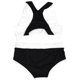 thumbnail image 2 of Moda mujer gimnasio deportes fitness yoga entrenamiento sujetador pantalones cortos traje conjunto blanco M, 2 of 5