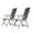Dark Gray Aluminum, variant on Folding Patio Chairs Set of 2, Reclining Sling Chairs - Aluminum Frame, Adjustable Backrest, Outdoor Lawn Camping Chairs