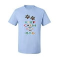 thumbnail image 2 of Wild Bobby, Keep Calm And Blame The Dog Dog Lover Men's Graphic T-Shirt, Light Blue, 5XL, 2 of 3