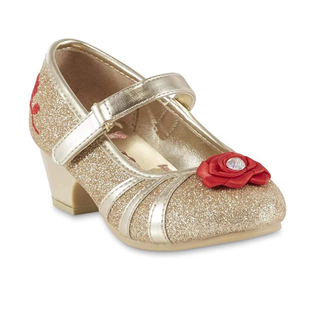Disney Princess Belle Rose Gold Glitter Dress Shoe (Toddler/Little Kid