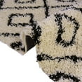 thumbnail image 6 of Unique Loom Trellis Shag Collection Area Rug - Ruth (4' x 6' Oval White and Black/Ivory), 6 of 11