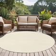thumbnail image 5 of Cream Round Rugs 5ft, Farmhouse Solid Beige Color Modern Art Non Slip Washable Rug Runner, Low Pile Indoor Floor Carpet Mat Bathroom Rugs for Living Room, Bedroom, Kids Room, 5 of 9