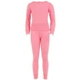 thumbnail image 2 of Lavra Girl’s Cotton Thermal Sets Waffle Knit Long John Pajama Underwear Fleece Lined Insulated Top Pants&nbsp;, 2 of 5