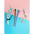 thumbnail image 4 of 10pcs/Set Multicolor Reusable Silicone Cable Ties For Bag, Cable Management, 4 of 5