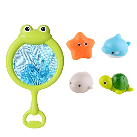 Clearance! Bath Toys Glowing Animal - Magical Induction Light-Up Float for Baby Tub, Net Catch Water Toy, Kids Bath Companion