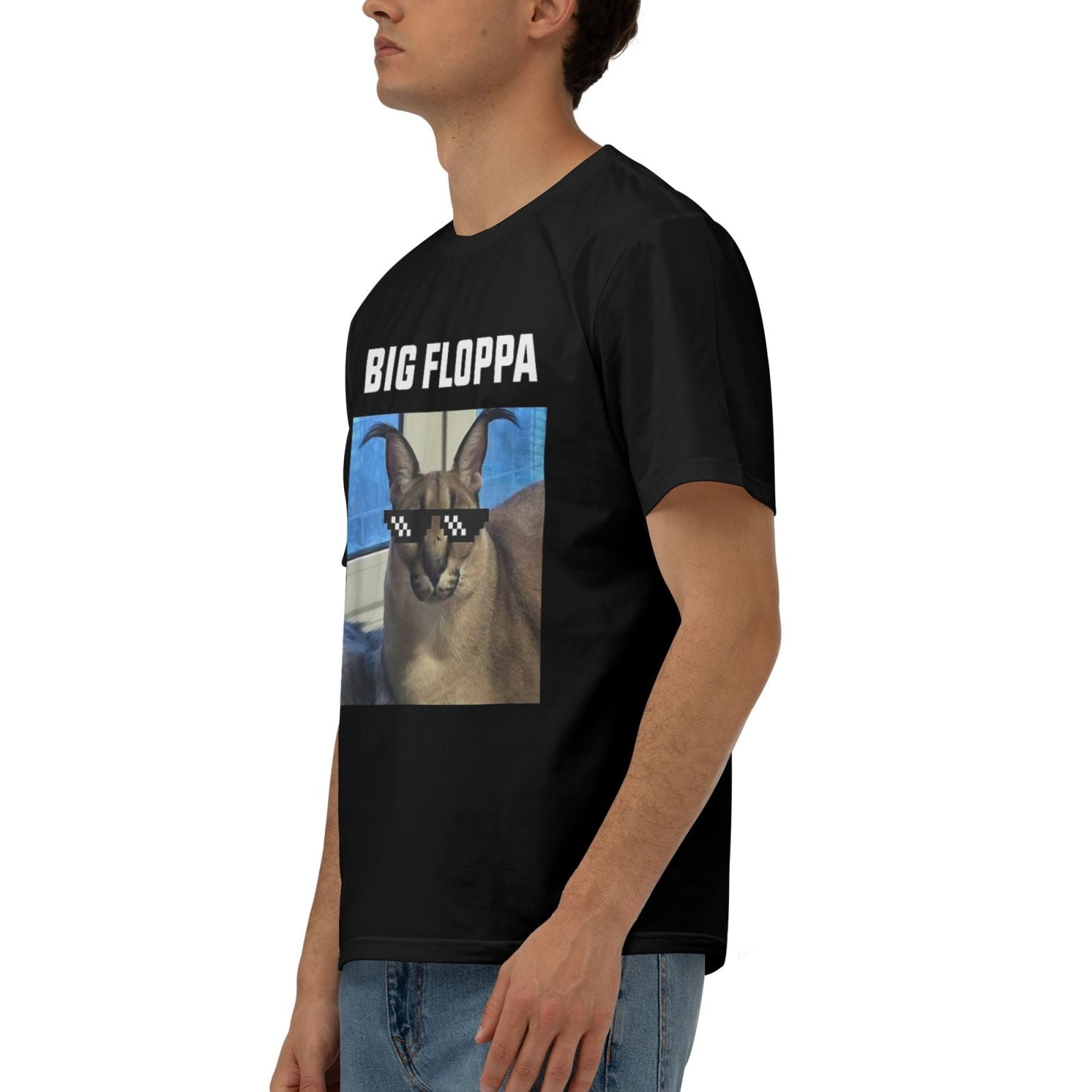  Just A Boy Who Loves big floppa T-Shirt : Clothing