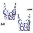 thumbnail image 6 of Goofa Cute White Rabbit Printed Sports Bras for Women, High Impact Running Bra Workout Crop Tank Tops Longline Sports Bra Push up-Medium, 6 of 9