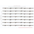 thumbnail image 6 of Barbed Wire Border 7 pc Set Vinyl Decals Wall Sticker Art Bedroom Décor Chocolate Brown, 6 of 6