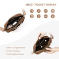 thumbnail image 3 of Trendy Crossbody Bags for Women, Small Shoulder Bag Messenger Bag Cross Body Travel Purse Handbag Wallet with Adjustable Strap, PU Leather, Brown, 3 of 7