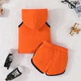 thumbnail image 4 of EnJoCho 7t Boys Clothes Boys Suit Summer Sleeveless Hooded Top Solid Color Shorts Two Piece Daily Sports Wear Kids Boy School Fashion Clothing Set 9-12 Months, 4 of 9