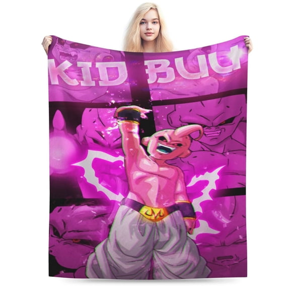Majin Buu Blanket, Soft Warm Cozy Plush Throw Blanket Gifts for Adults Kids, Lightweight Fuzzy Comfy Flannel Blankets for Couch Bed House Decor Travel 40"X30"
