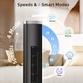 thumbnail image 5 of 42 Inch Tower Fan for Bedroom,90°Oscillating Tower Fan with Remote Control,LED Display Standing Floor Fan that Blow Cold Air for Indoors with 6 Speeds,4 Modes and 24-Hour Timer - Black, 5 of 9