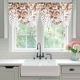 thumbnail image 4 of Eucalyptus Leaves Balloon Curtains for Bedroom/Front Door/Bathroom, Grey Pink Summer Botanical Watercolor Weeping Tie Up Curtains 63 Inch Length Kitchen Curtains Shades for Windows 46"x63", 4 of 8
