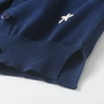 thumbnail image 6 of Girls Sweater Cardigans Embroidered Flower Knit Button up Long Sleeve Crewneck Sweaters Cardigan Fall Winter Coat (3-4 Years, Blue), 6 of 7