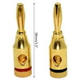 thumbnail image 4 of 10 Pack 24K Gold Plated Speaker Banana Plugs Open Screw Type Speaker Wire Connector Adapter Binding Post Plug Durable, 4 of 9