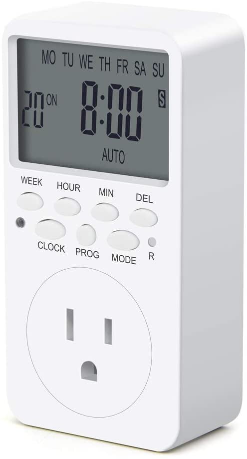 Outlet Timer, Digital Programmable Timer, CANAGROW 7 Day ...