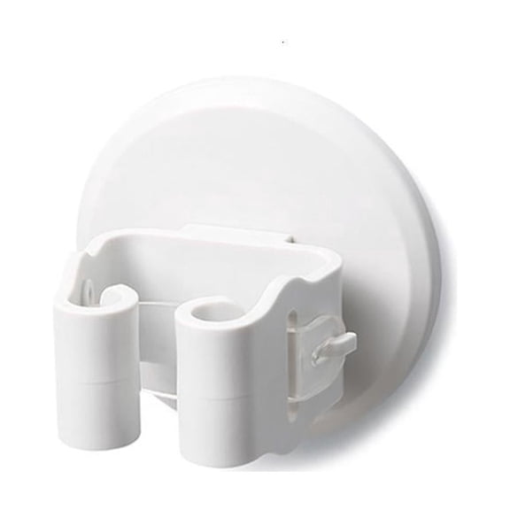 HILOGEL Wall Mounted Mop Organizer Holder Brush Broom Hanger Storage Rack Self-adhesive Suction Hanging Pipe Hooks for Home