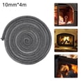 thumbnail image 1 of 10mm Fiberglass Rope Seal Black Stove/Fire Rope Wood Burning Stove Log Burner Door Seal High Temperature Fireproof Sealing Rope, 1 of 12