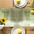 thumbnail image 4 of Table Runner Abstract Paint Art Graffiti Lattice Table Decoration for Kitchen Dinning Green White Table Decoration for Indoor Outdoor Party Wedding Decor 13x90inch, 4 of 7