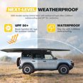thumbnail image 6 of BUNKER INDUST 270 Degree Awning Free Standing with 3-Color LED Lighting, Passenger-Side Mount, Waterproof & Wind Resistant for SUV Van Truck Camper, 6 of 9