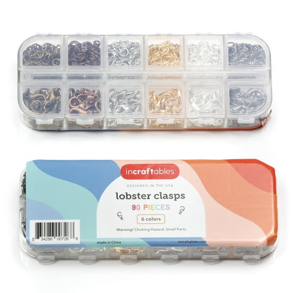 Incraftables Lobster Clasps for Jewelry Making (6 Colors) with Open Jump Rings